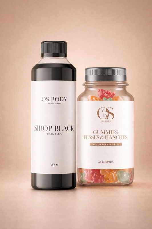 [ PRÉCOMMANDE]DUO FESSES & HANCHES – SIrop Black + Gummies